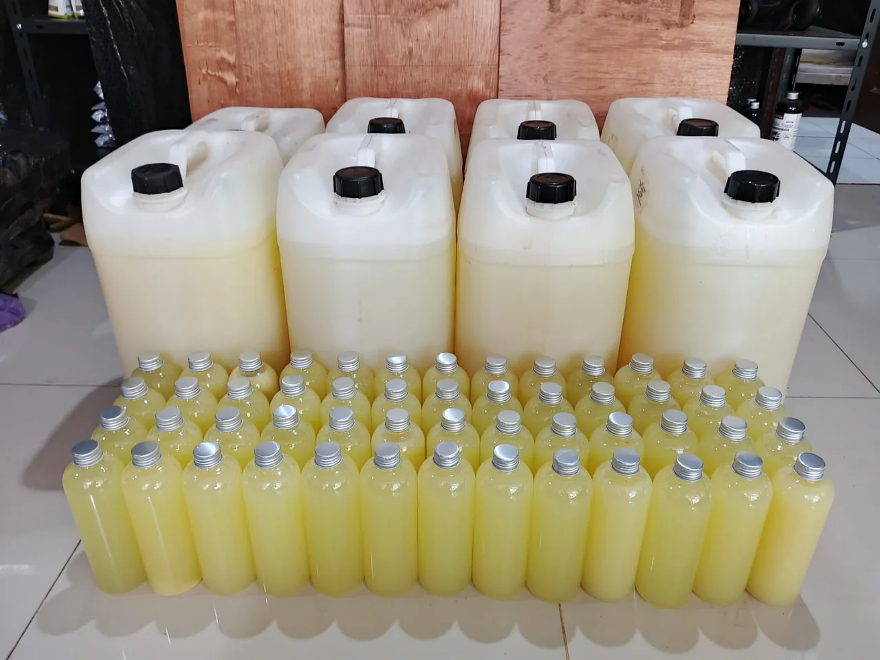 Wadah curah sari lemon untuk pasokan bisnis dalam volume besar