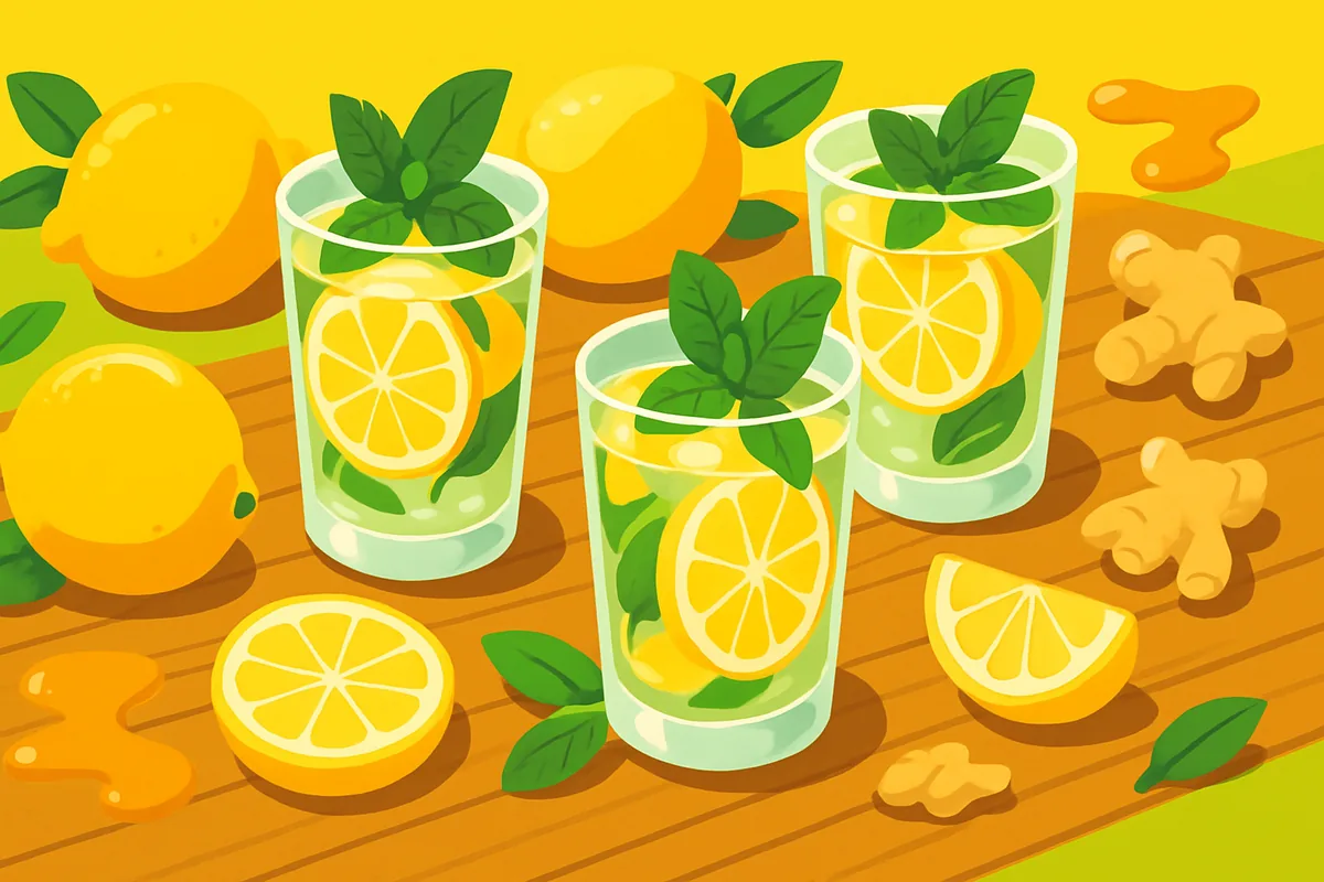Ilustrasi Cara Membuat Resep Infused Water Lemon untuk Detox yang Lezat dan Efektif